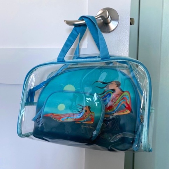 MOTHER EARTH 3-pce set travel cosmetic bag pouch by Maxine Noel multicolour - Picture 7 of 12